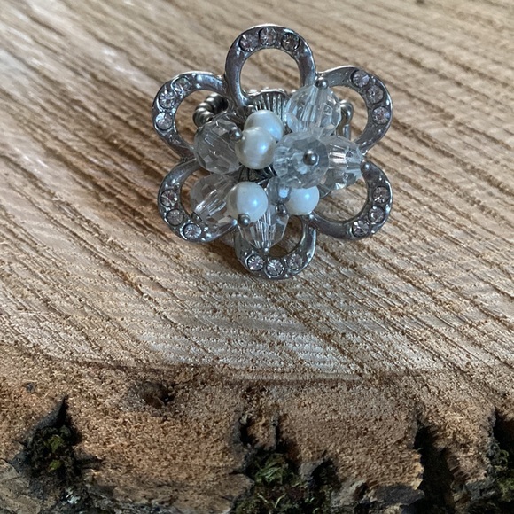 Bundle of long silver gem necklaces, mid length and pairs of elastic metal rings - Picture 12 of 15